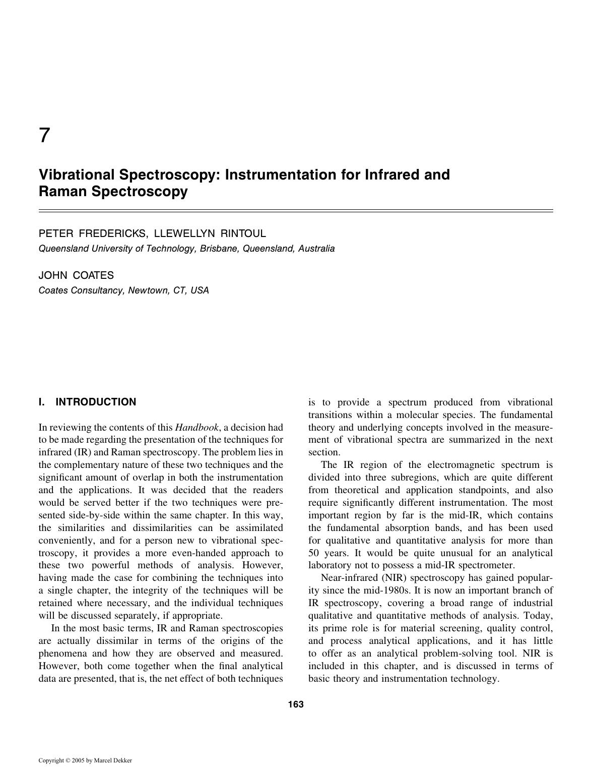 EWINGâS ANALYTICAL INSTRUMENTATION HANDBOOK, THIRD EDITION by PETER FREDERICKS LLEWELLYN RINTOUL & JOHN COATES