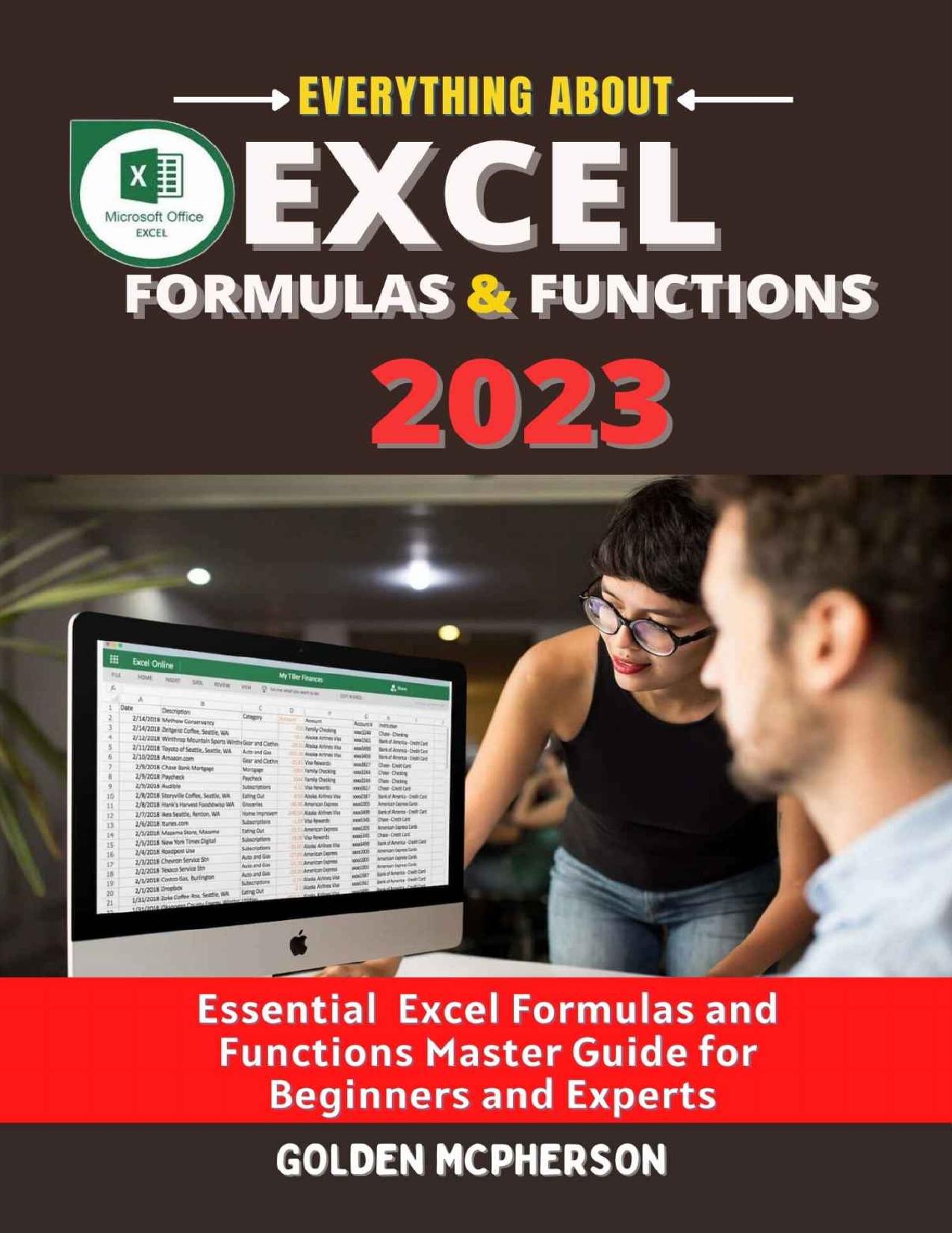 EXCEL FORMULAS & FUNCTIONS 2023 by MCPHERSON GOLDEN
