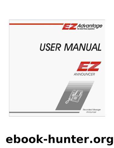 EZ ANNOUNCER USER MANUAL by Shashidhar Alabur