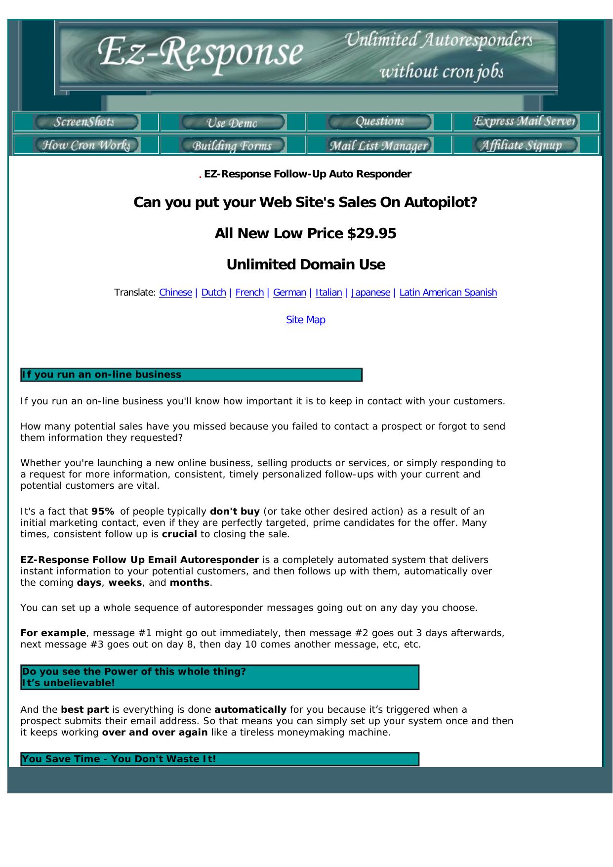 EZ-Response Follow Up Sequential Auto Re. by Best of Kuszter's Collection