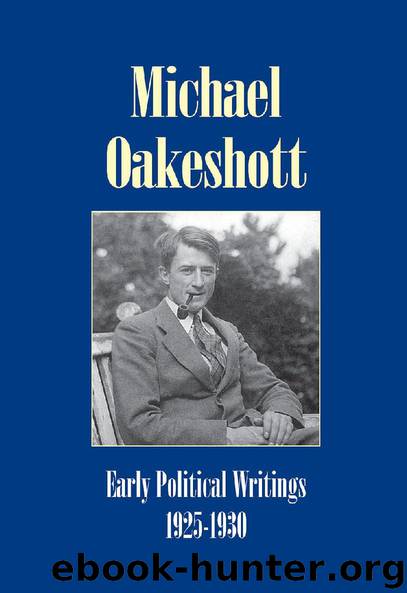 Early Political Writings 1925–30 by Michael Oakeshott & Luke O'Sullivan