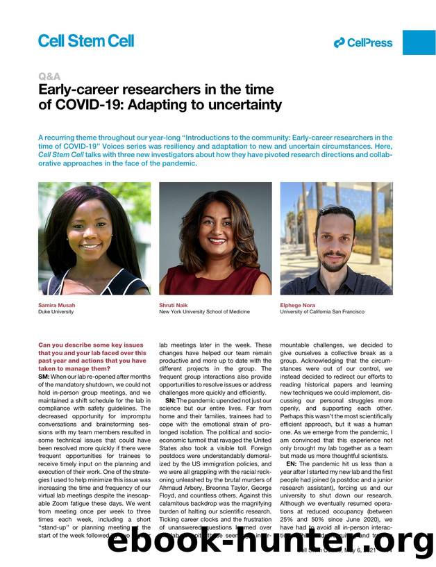 Early-career researchers in the time of COVID-19: Adapting to uncertainty by Unknown