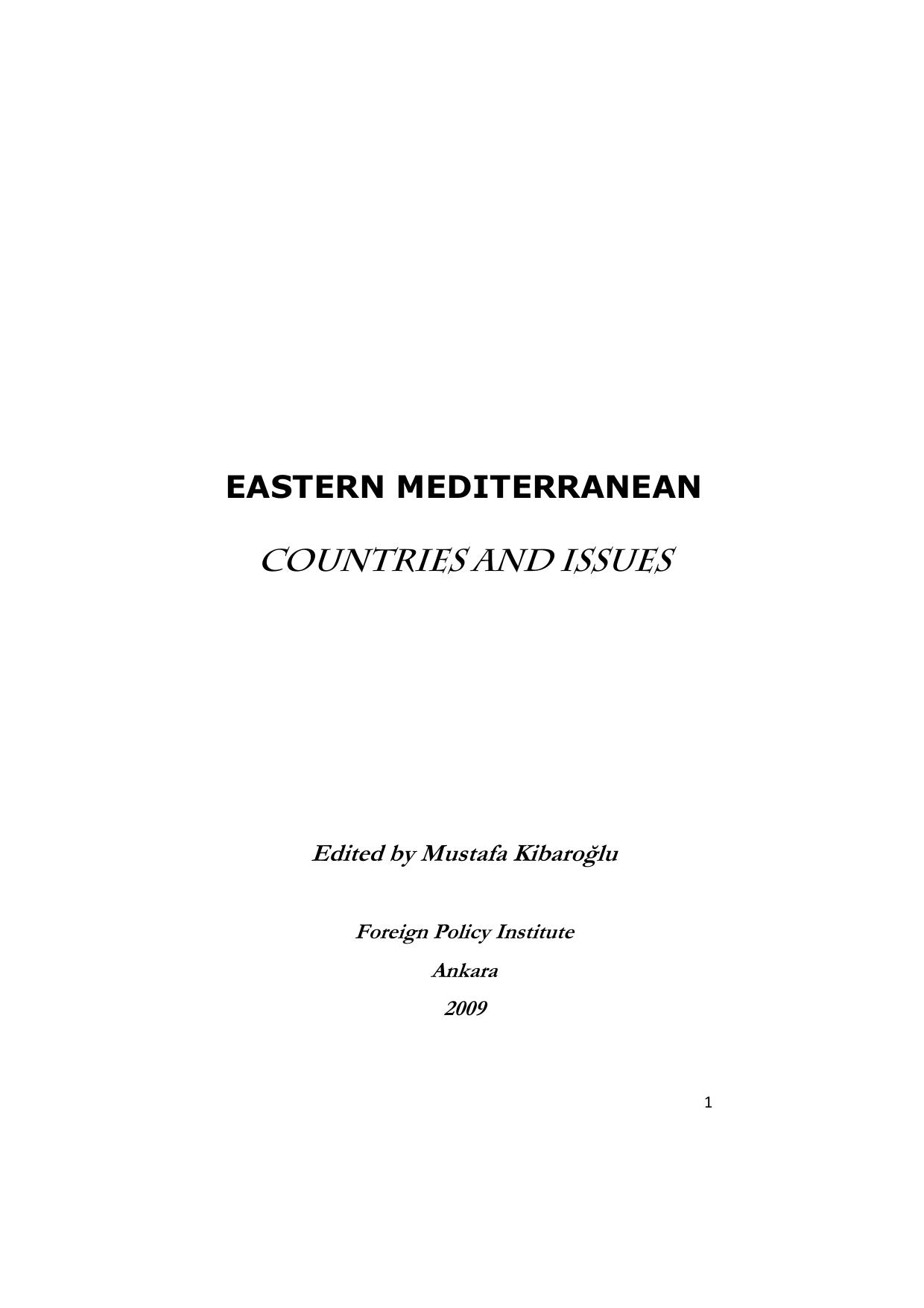 Eastern Mediterranean Countries And Issues by Kibaroğlu Mustafa (Ed.)