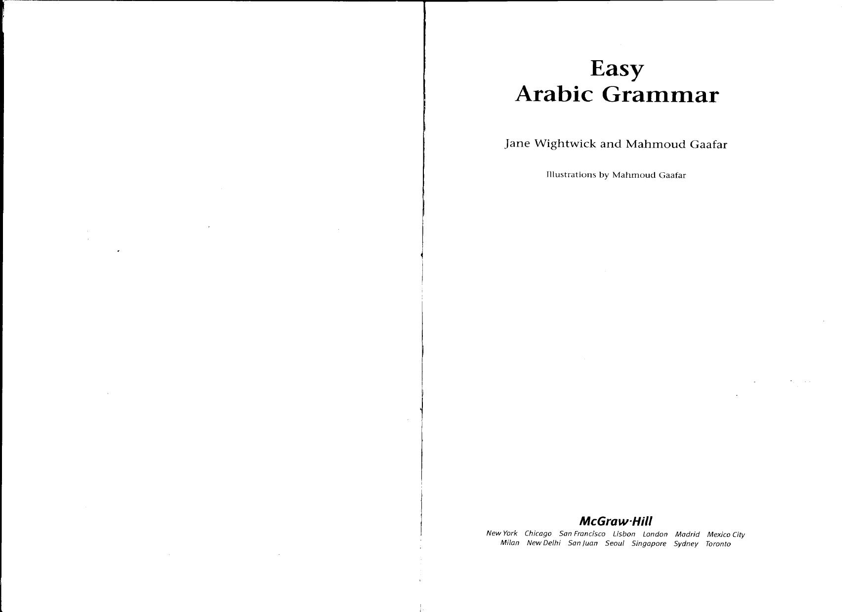 Easy Arabic Grammar by Jane Wightwick Mahmoud Gaafar