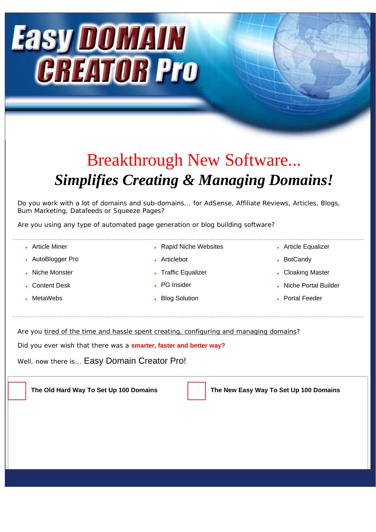 Easy Domain Creator. by Best of Kuszter's Collection