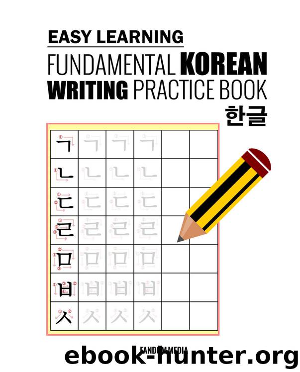 Easy Learning Fundamental Korean Writing Practice Book by Fandom Media