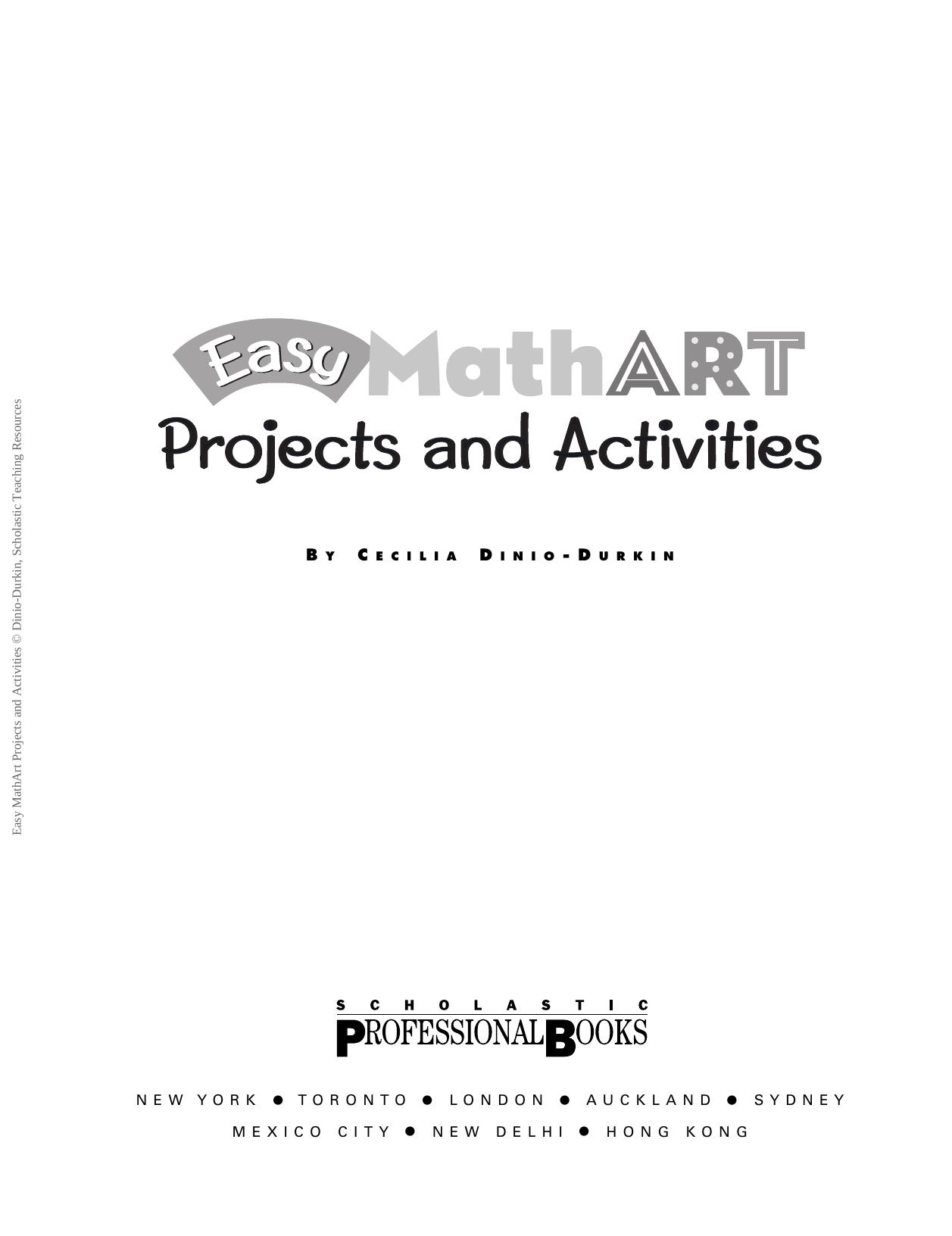 Easy MATH Art Projects & Activities by Unknown