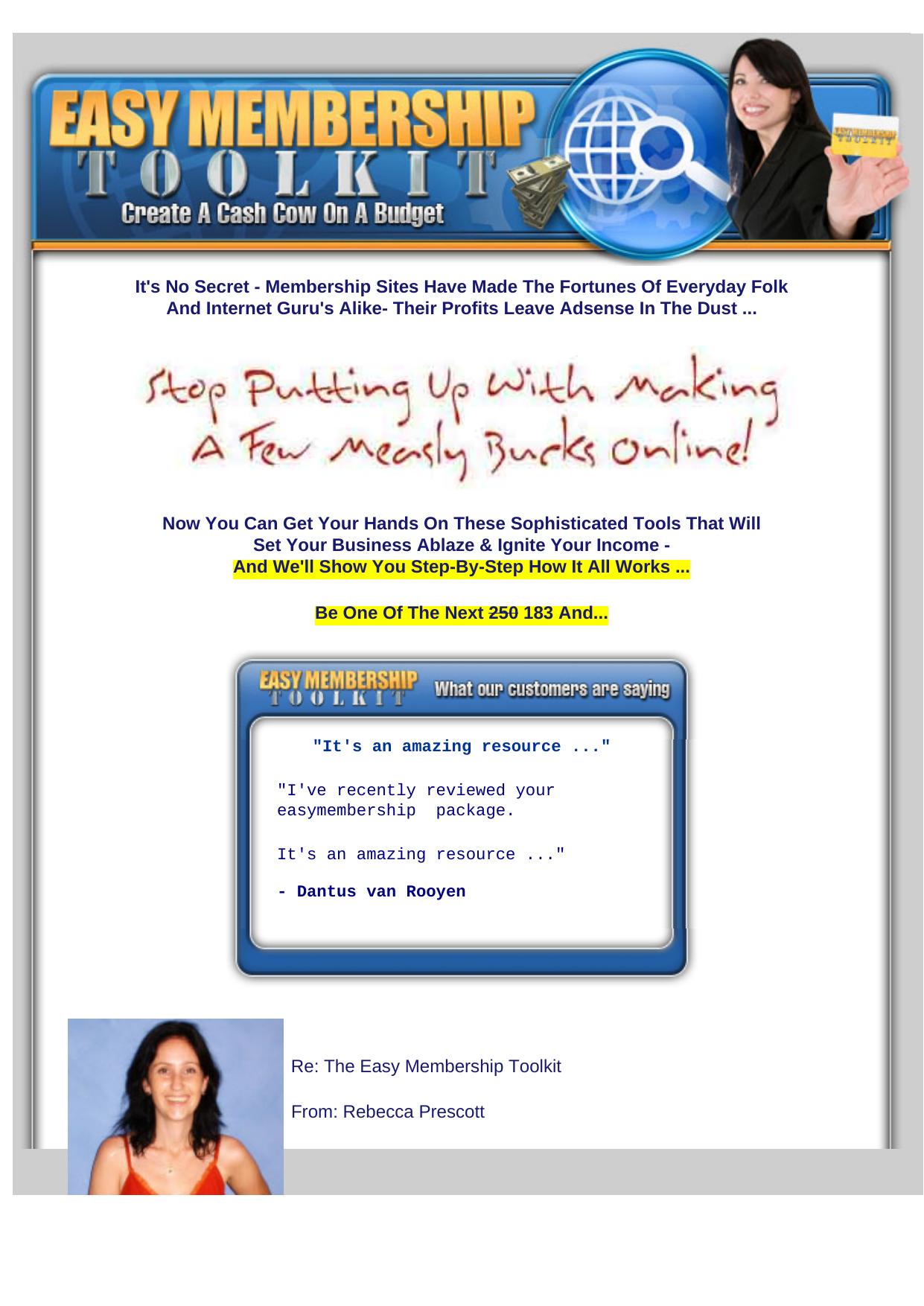 Easy Membership Toolkit. by Best of Kuszter's Collection