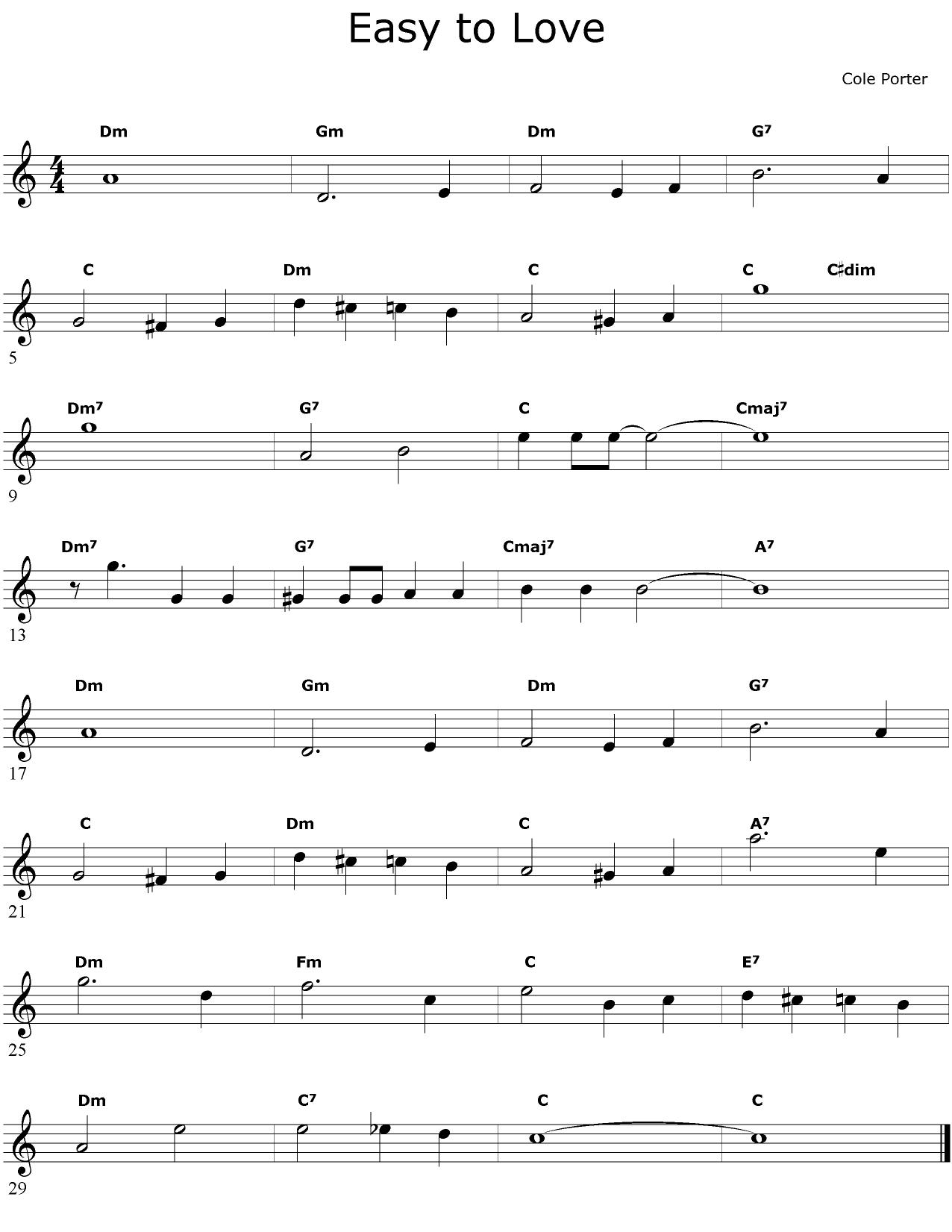 Easy to love (Cole Porter) by Unknown