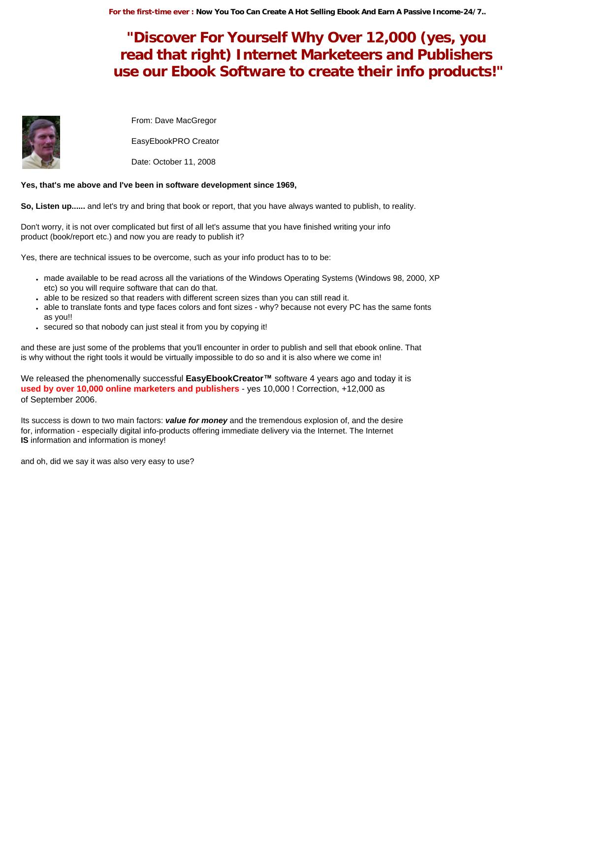 EasyEbookPRO - All The Features At Half The Price! by Best of Kuszter's Collection