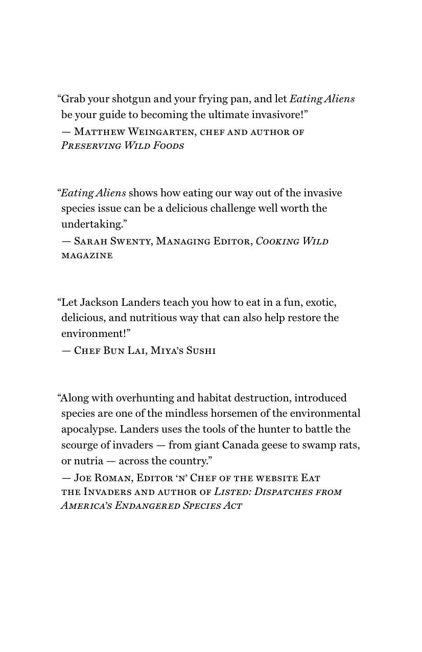 Eating Aliens: One Man's Adventures Hunting Invasive Animal Species by Jackson Landers