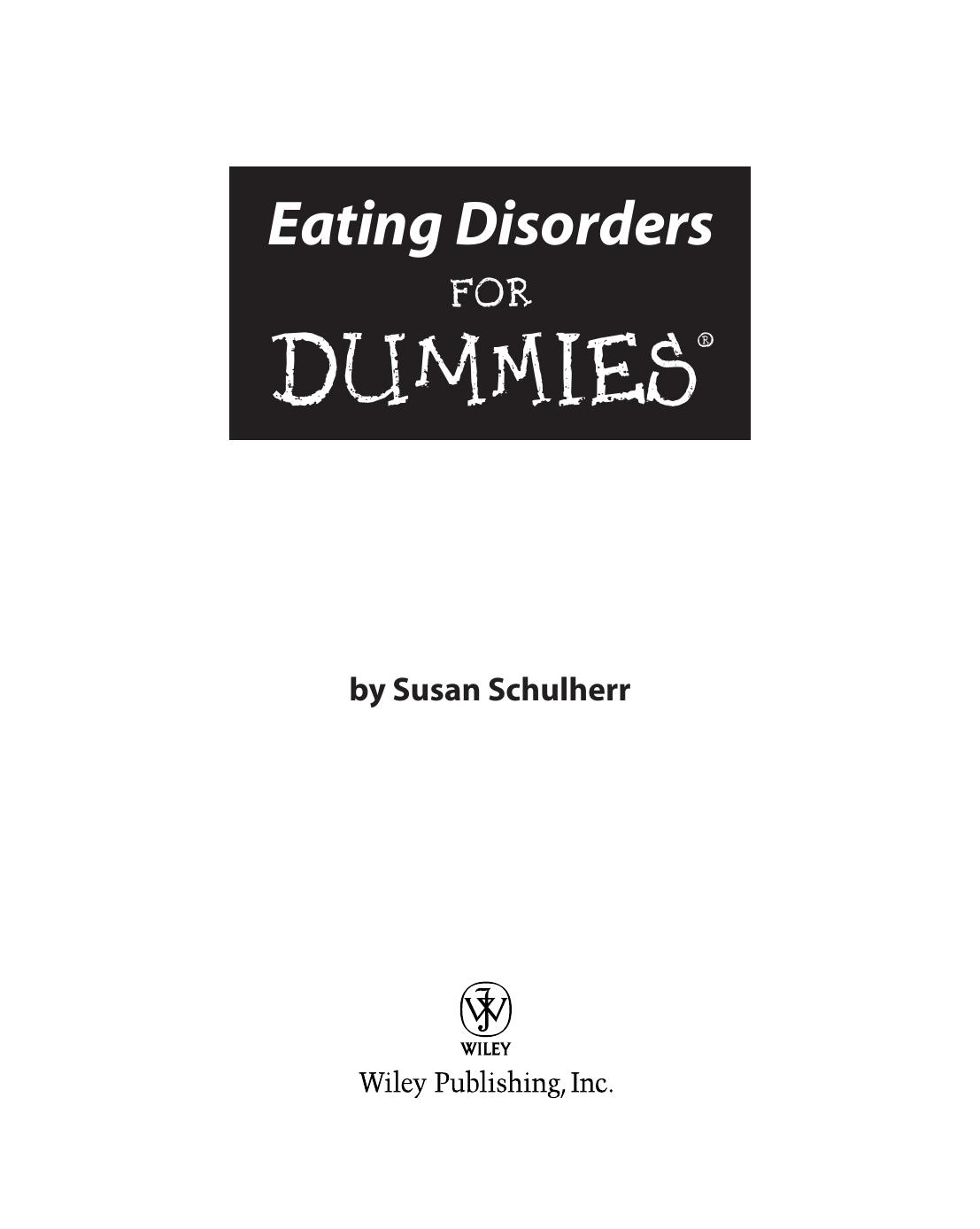 Eating Disorders for Dummies by Unknown