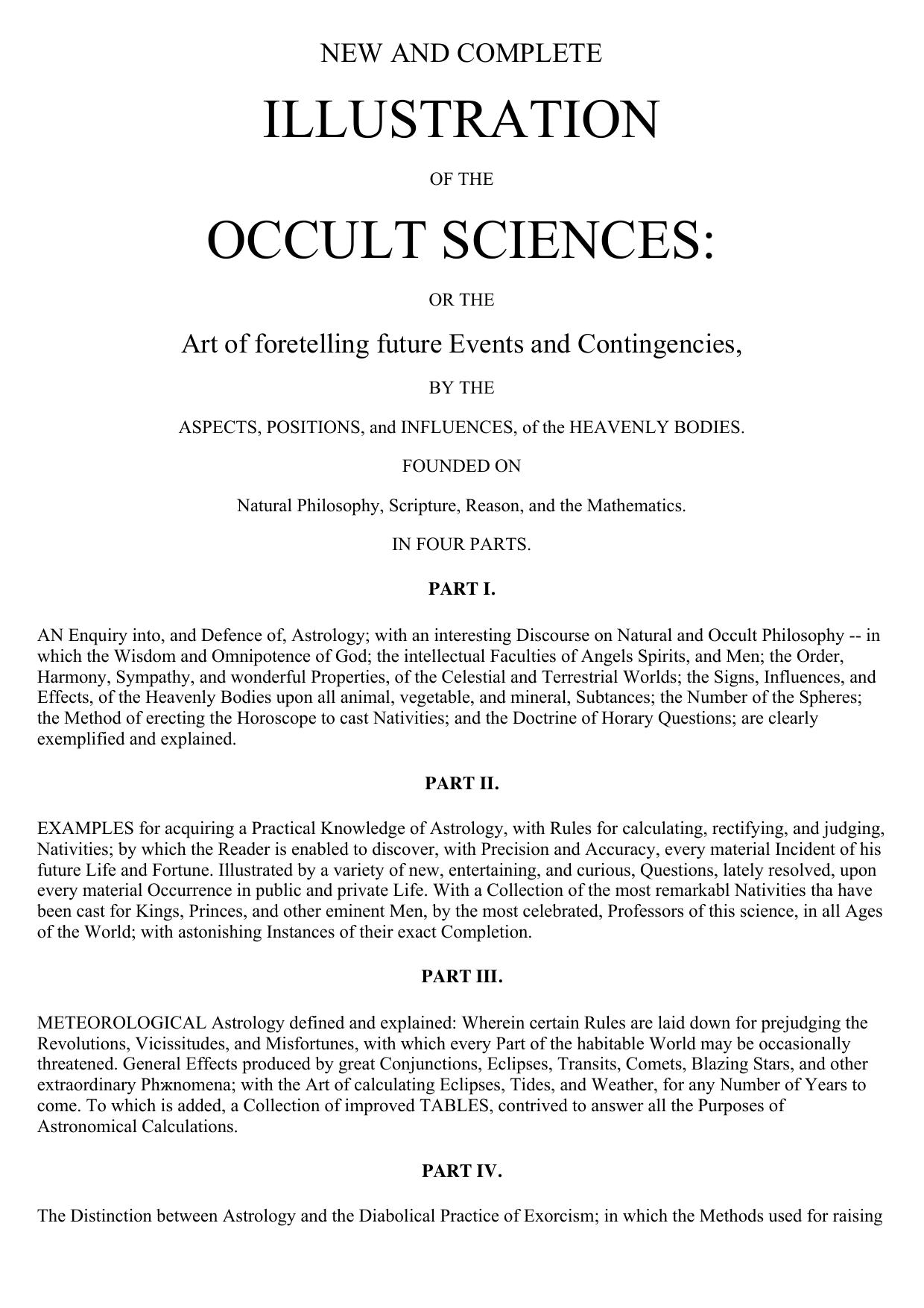 Ebenezer Sibly, A New and Complete Illustration of the Occult Sciences, Book 4. (London, 1795?) by umbriel