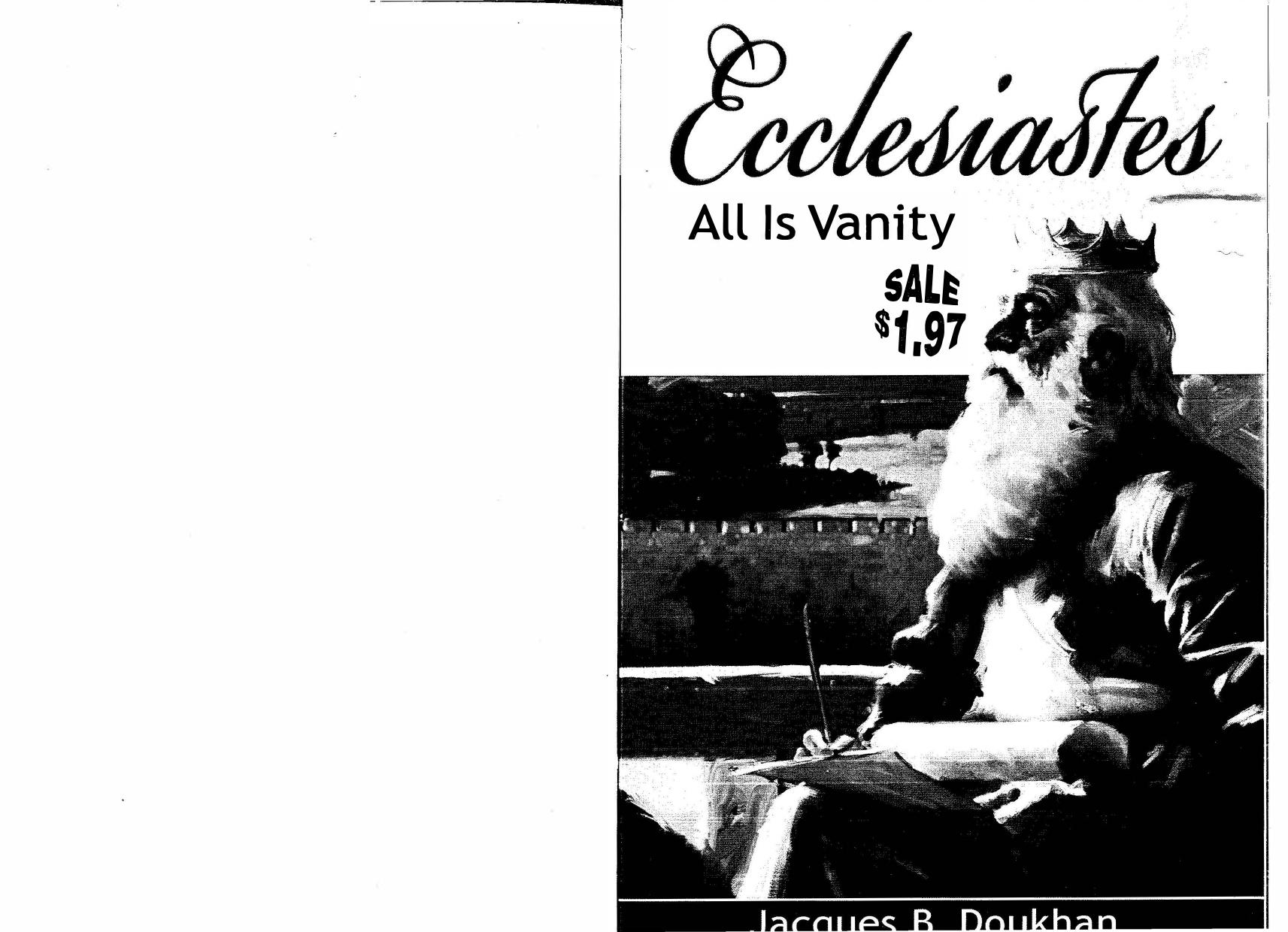 Ecclesiastes : all is vanity by Jacques B. Doukhan