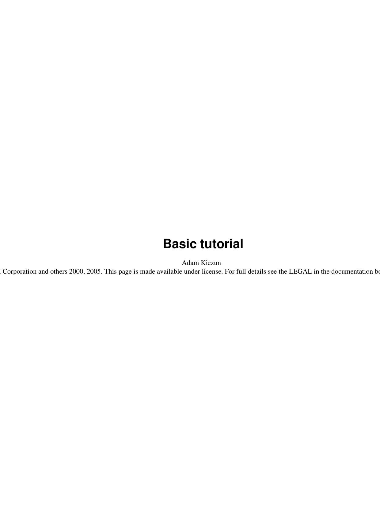 Eclipse basic tutorial by Adam Kiezun