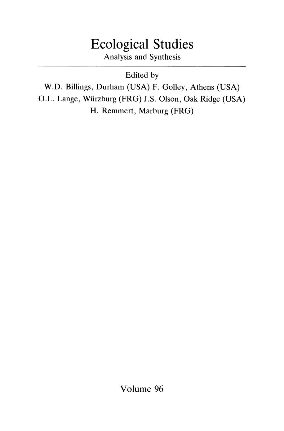 Ecology and Decline of Red Spruce in the Eastern United States by Peter S. White Charles V. Cogbill (auth.) Christopher Eagar Mary Beth Adams (eds.)