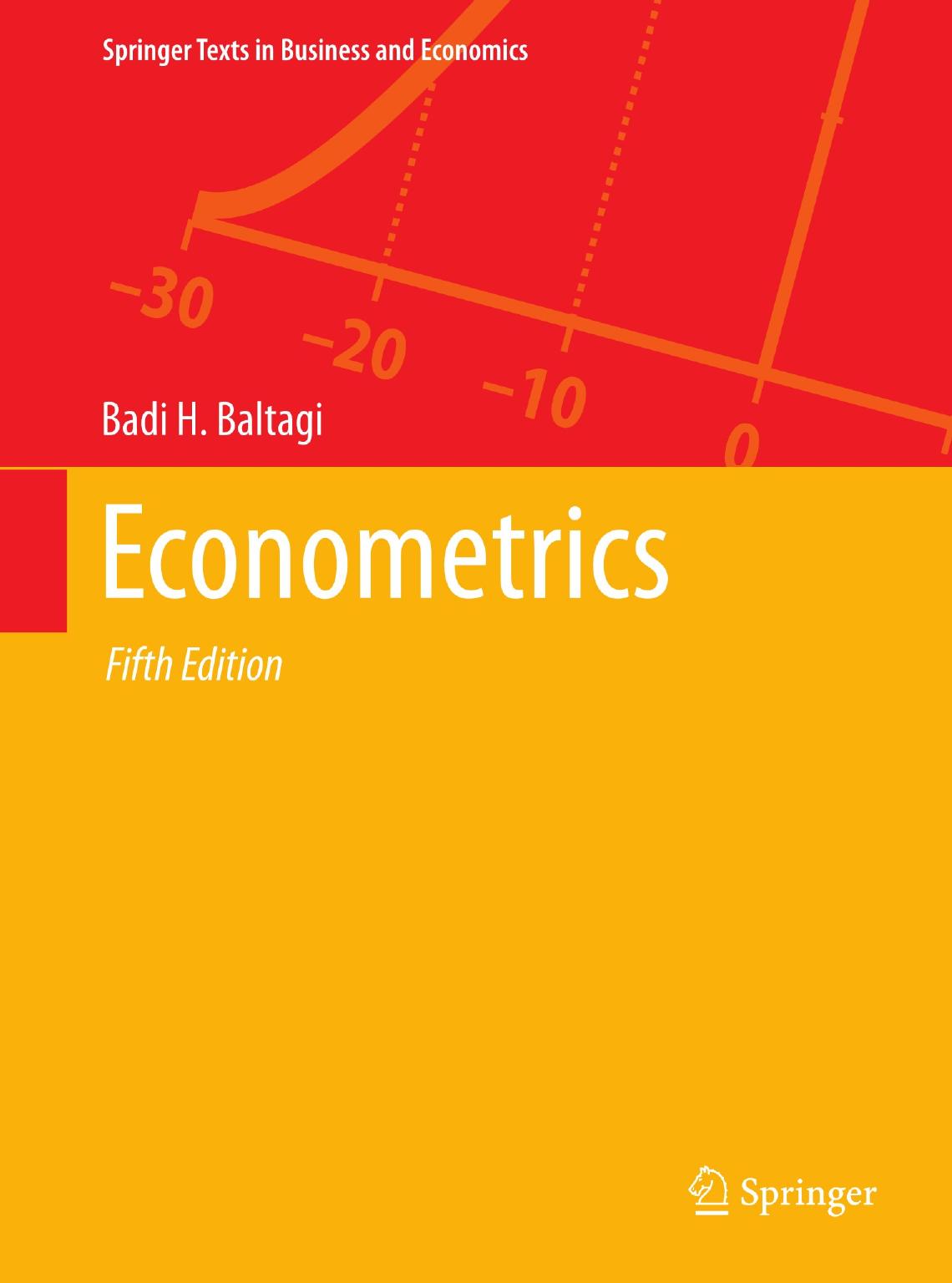 Econometrics by Badi H. Baltagi - free ebooks download