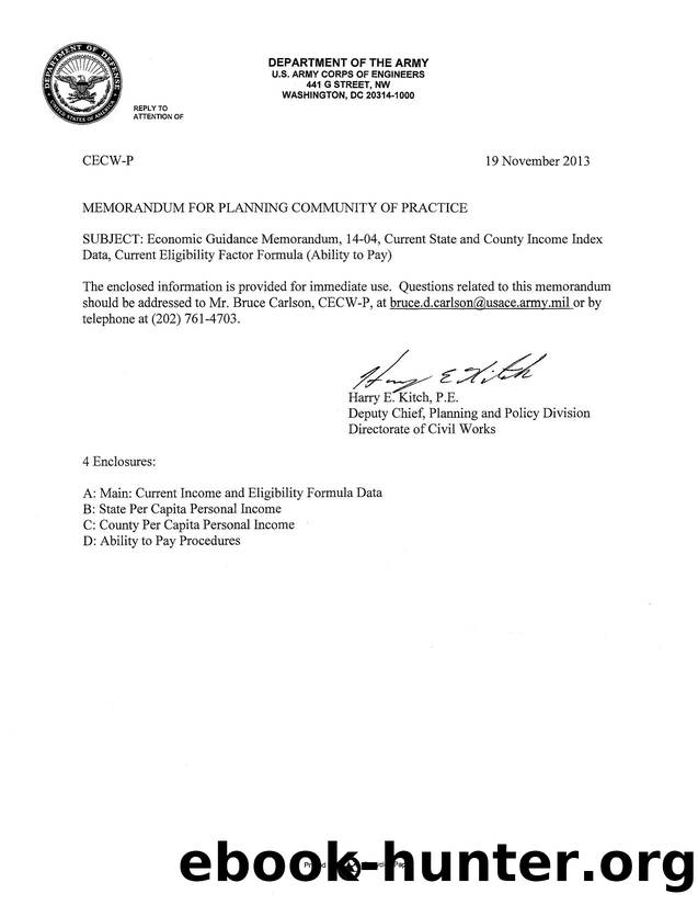 Economic Guidance Memorandum 14-04: Current State and County Income Index Data, Current Eligibility Factor Formula (Ability to Pay) by Unknown