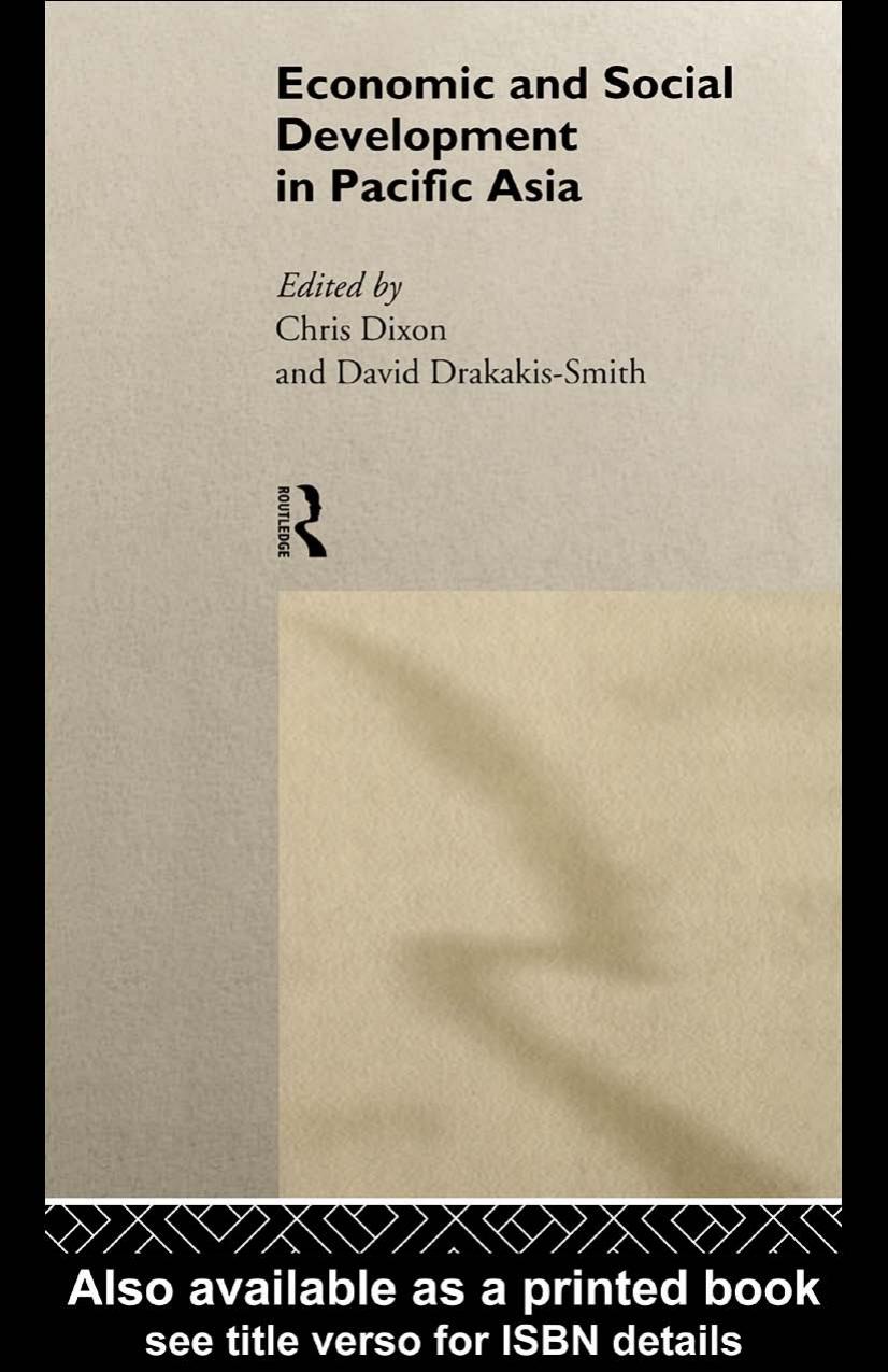 Economic and Social Development in Pacific Asia by Chris Dixon David W. Smith
