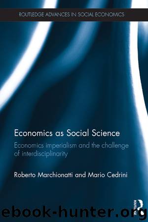Economics As Social Science by Marchionatti Roberto Cedrini Mario & Mario Cedrini