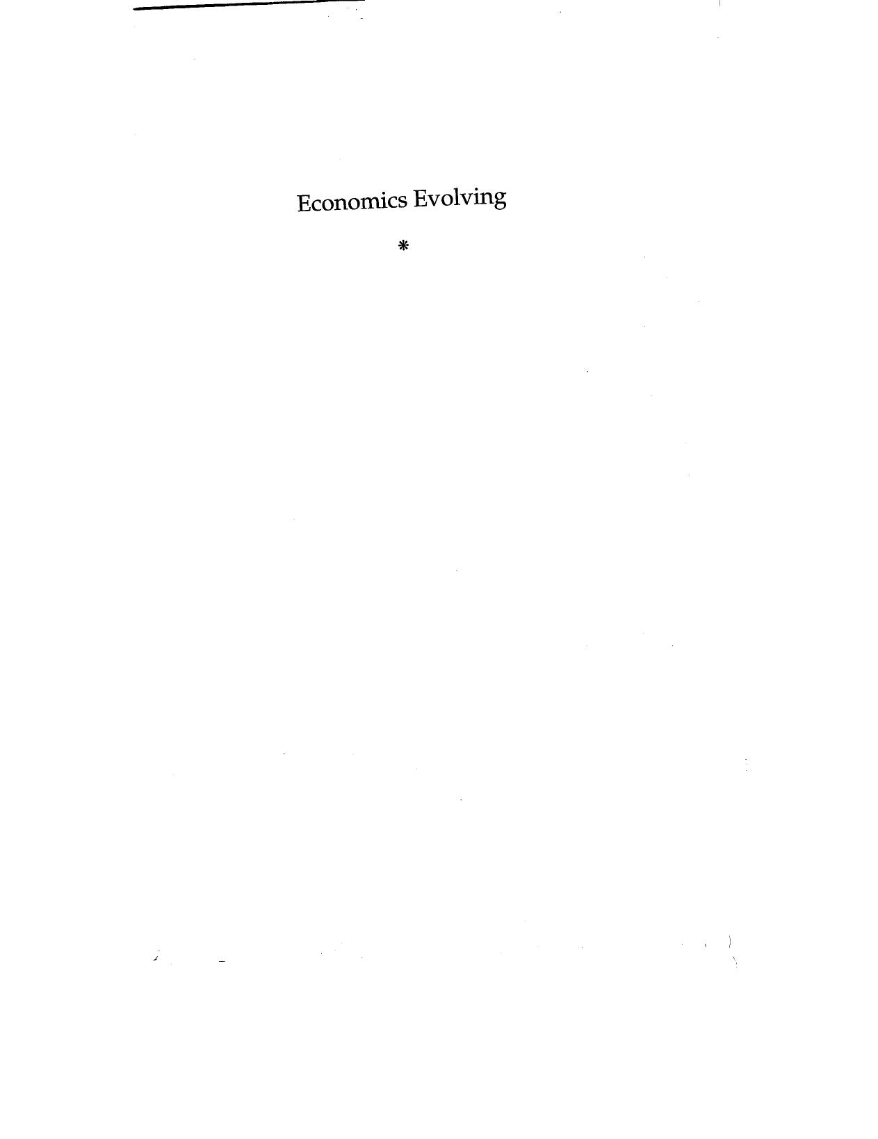 Economics Evolving: A History of Economic Thought by Sandmo Agnar