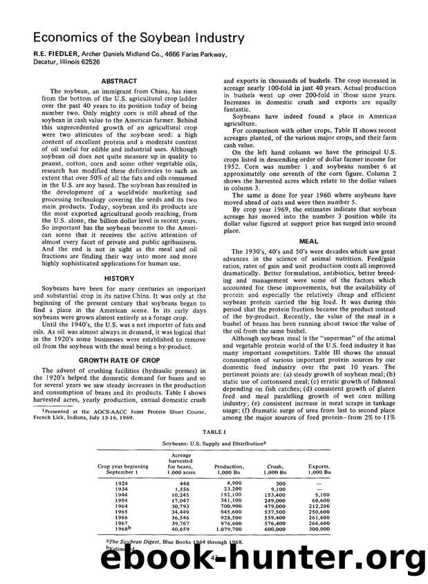 Economics of the soybean industry by Unknown