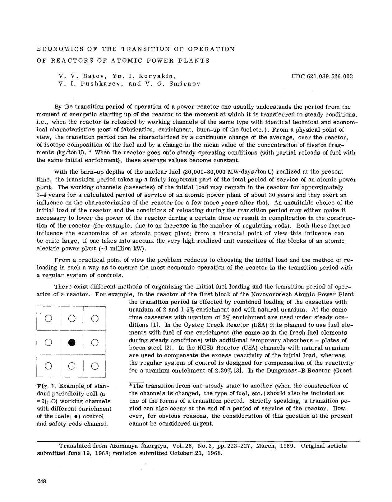 Economics of the transition of operation of reactors of atomic power plants by Unknown