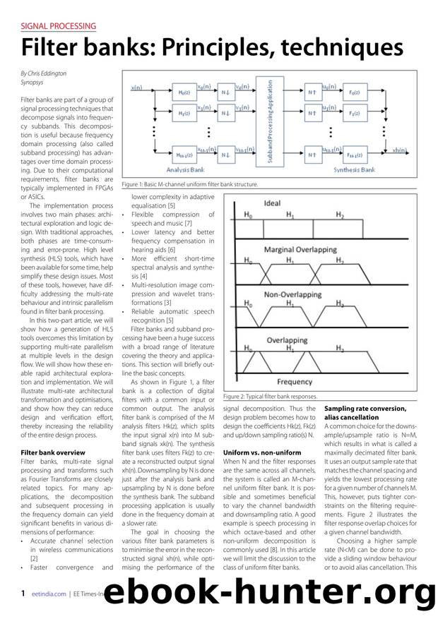 Eddington C., Filter banks by Principles techniques