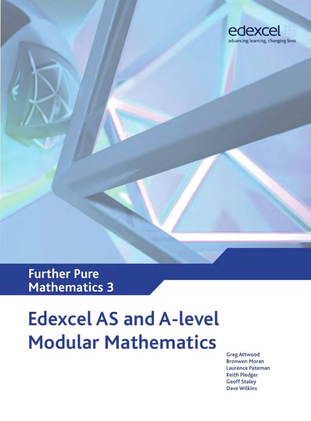 Edexcel AS and A level Further Mathematics: Further Pure Mathematics 1 by Unknow