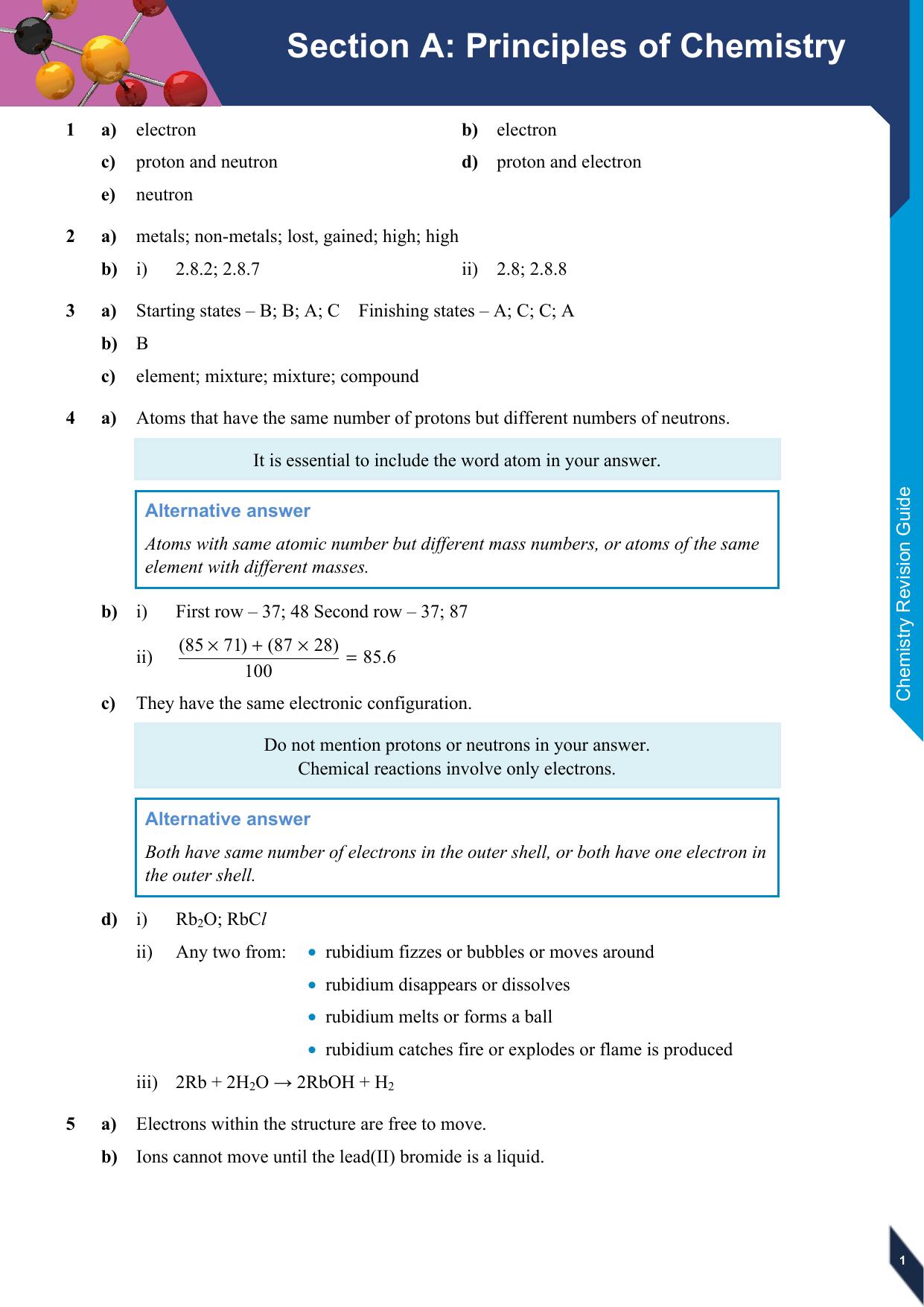 Edexcel Igcse Chemistry. Revision Guide. Solution manual by Cliff Curtis