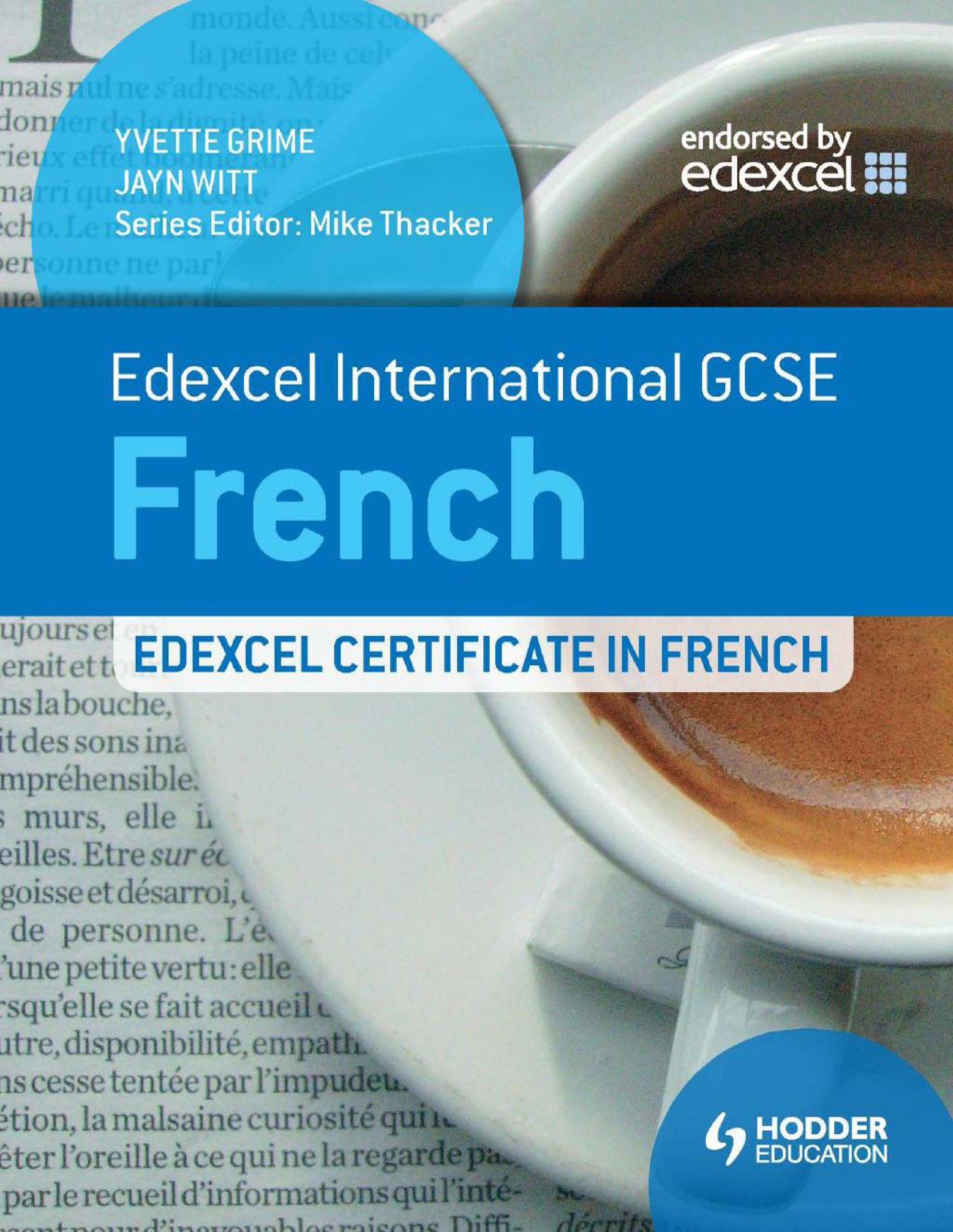 Edexcel International GCSE and Certificate French by Unknown