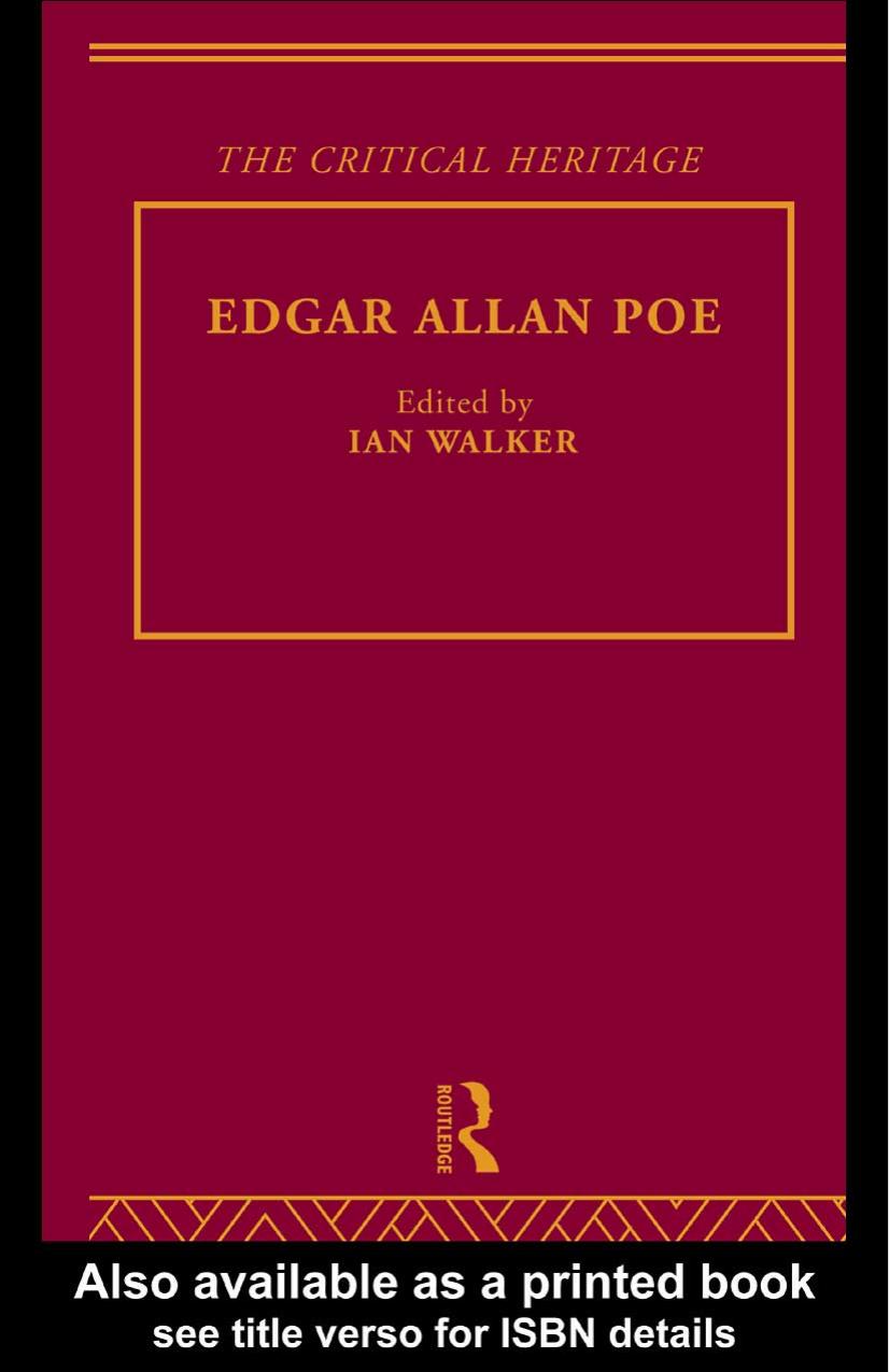 Edgar Allan Poe : The Critical Heritage (Critical Heritage) by Ian Walker