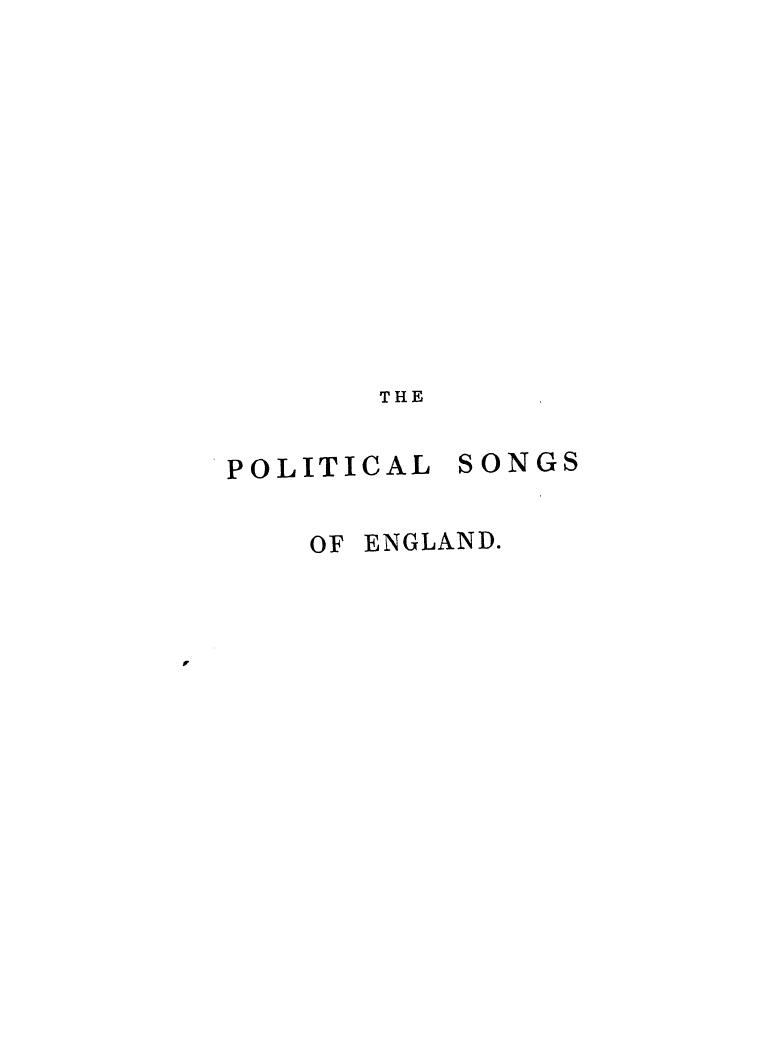 Edited AND Translated BY Thomas Wright - The political songs of england by 1839
