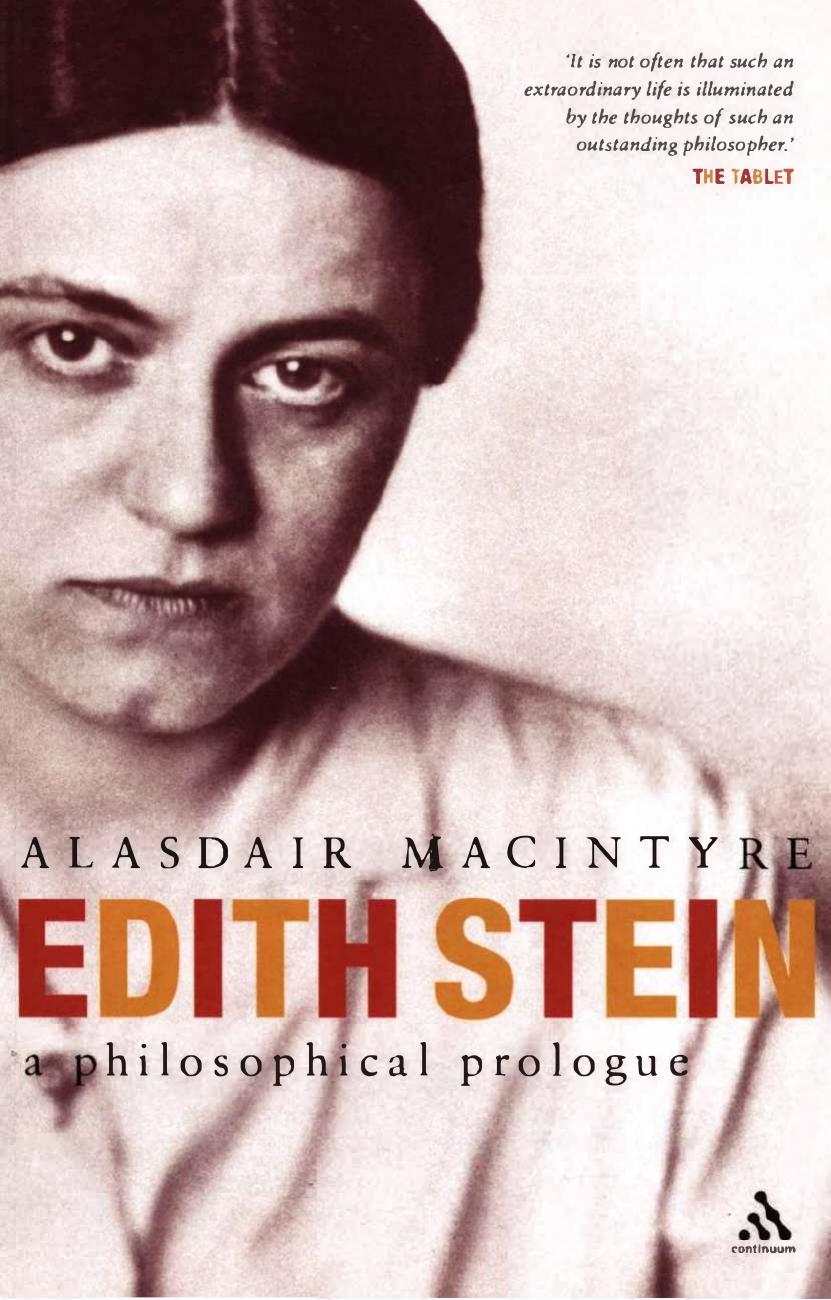 Edith Stein - Philosophical Background by Alasdair MacIntyre