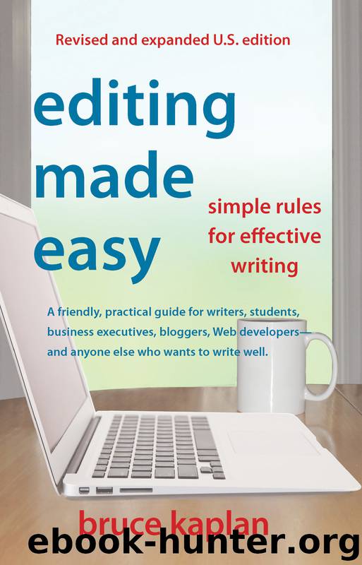 Editing Made Easy by Bruce Kaplan