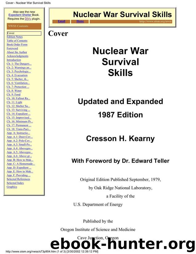 Edition Notes - Nuclear War Survival Skills by Nuclear War Survival Skills