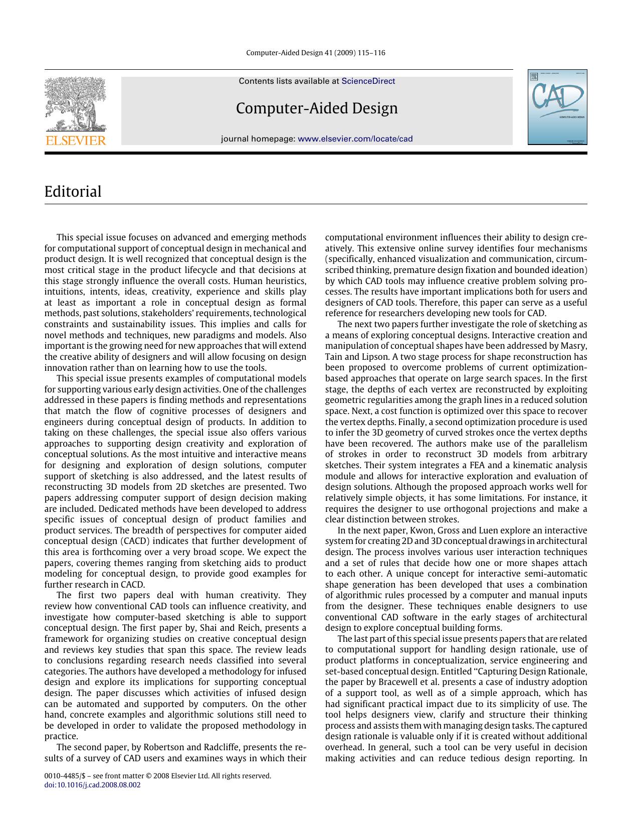 Editorial by K. Ramani; Z. Rusak