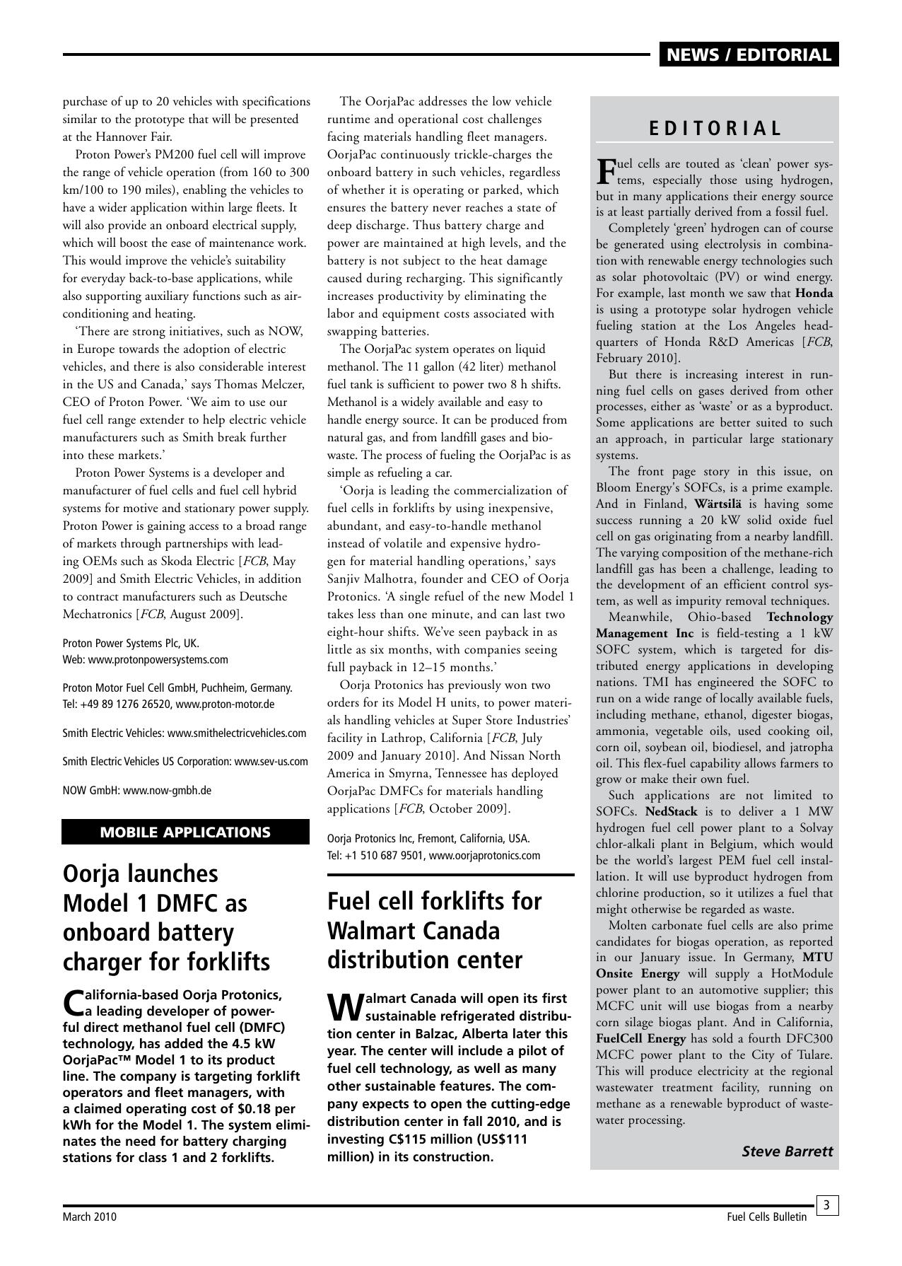 Editorial by Steve Barrett