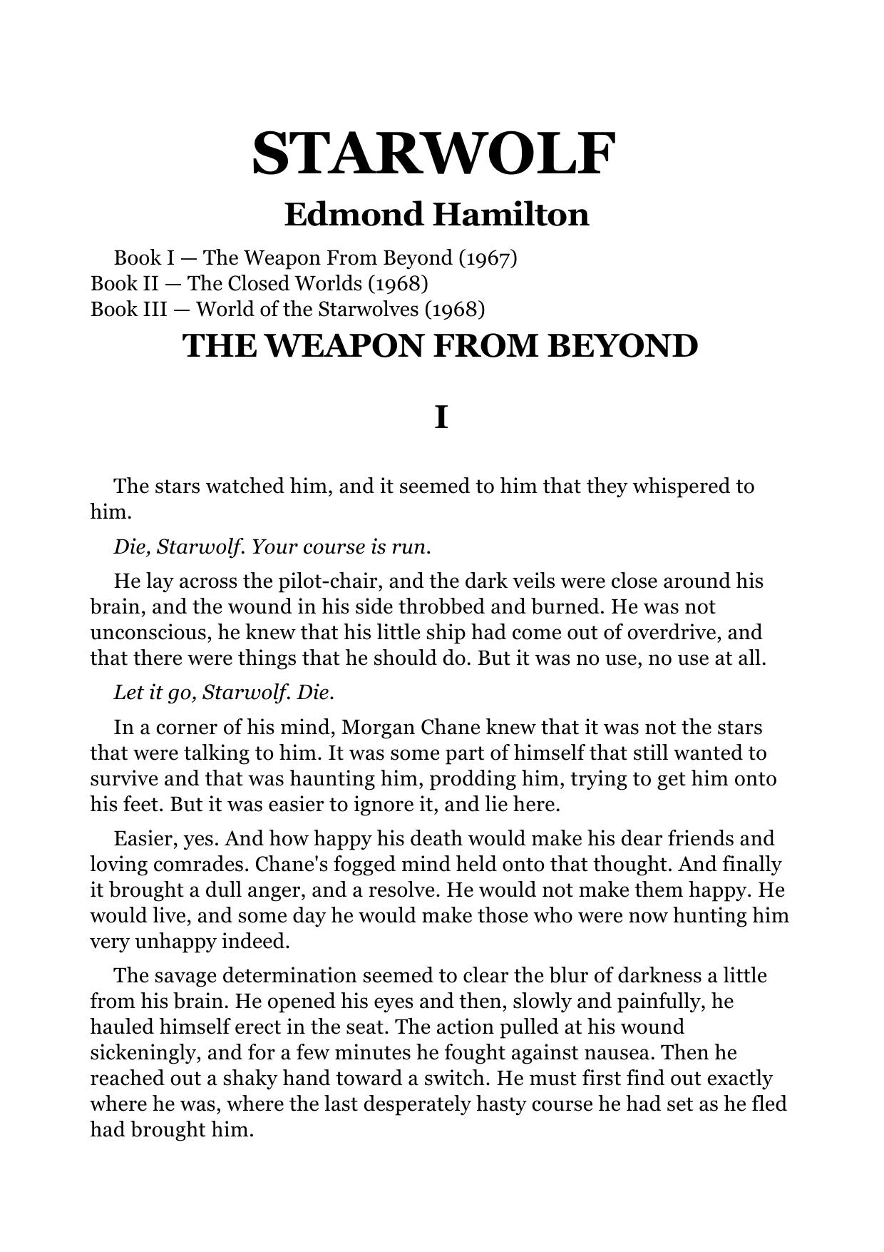 Edmond Hamilton by Starwolf Omnibus
