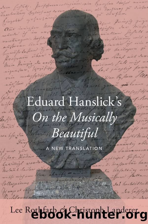 Eduard Hanslick's on the Musically Beautiful by Rothfarb Lee; Landerer Christoph;