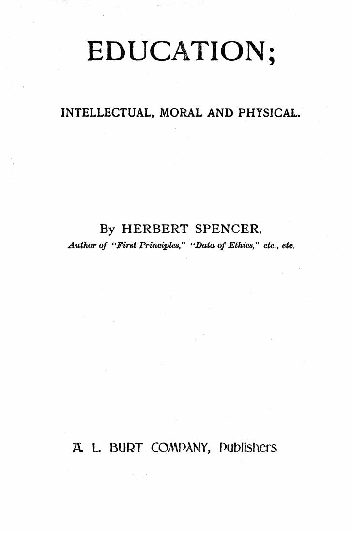 Education by Herbert Spencer