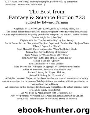Edward L. Ferman by The Best From Fantasy & Science Fiction 23