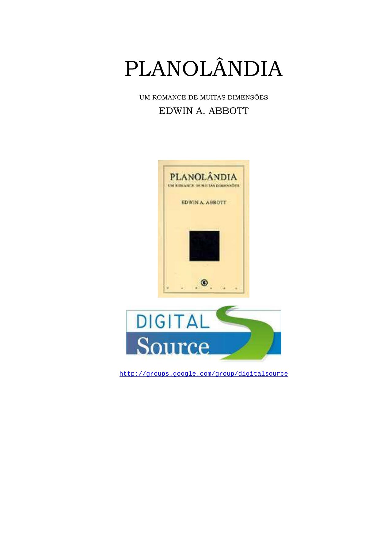 Edwin A. Abbott - PLANOLÃNDIA (pdf) (rev) by Digital Source