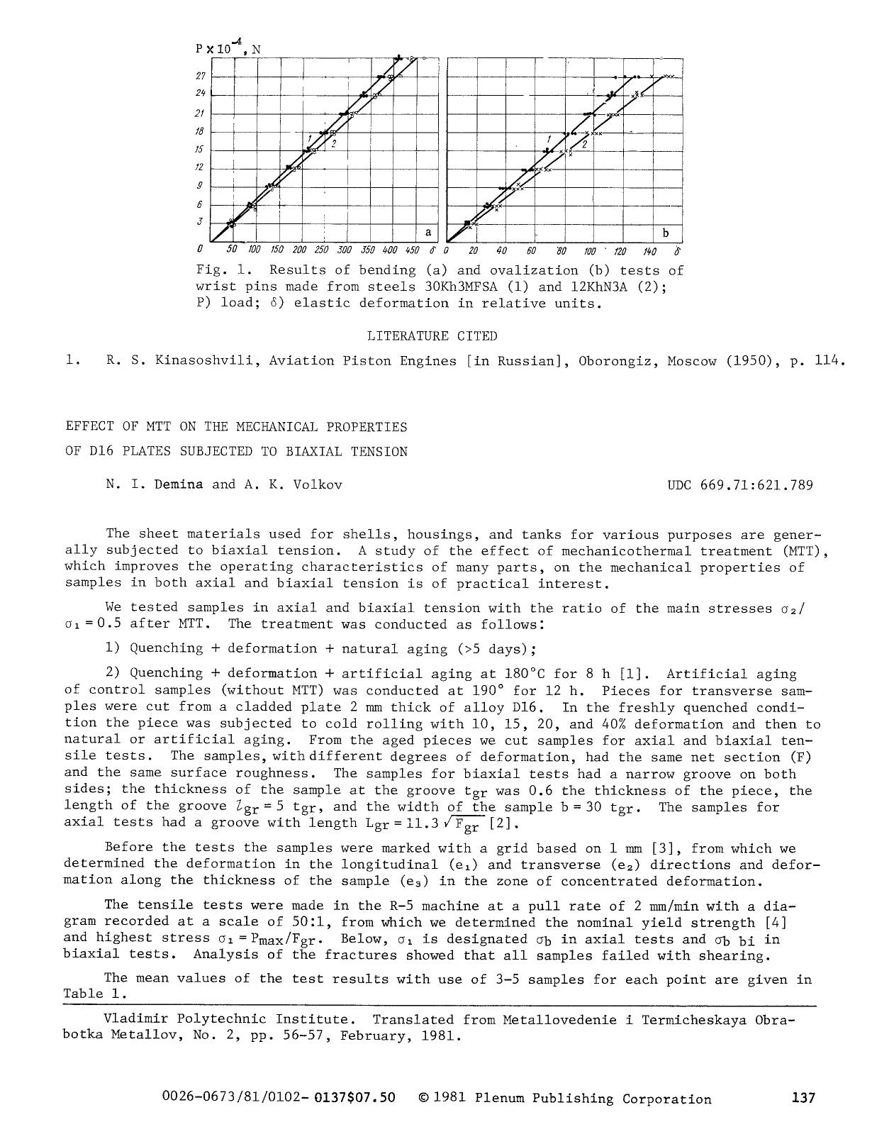 Effect of MTT on the mechanical properties of D16 plates subjected to biaxial tension by Unknown