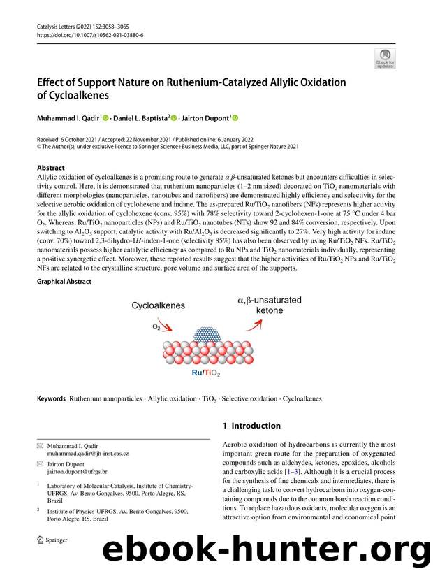 Effect of Support Nature on Ruthenium-Catalyzed Allylic Oxidation of Cycloalkenes by Muhammad I. Qadir & Daniel L. Baptista & Jairton Dupont