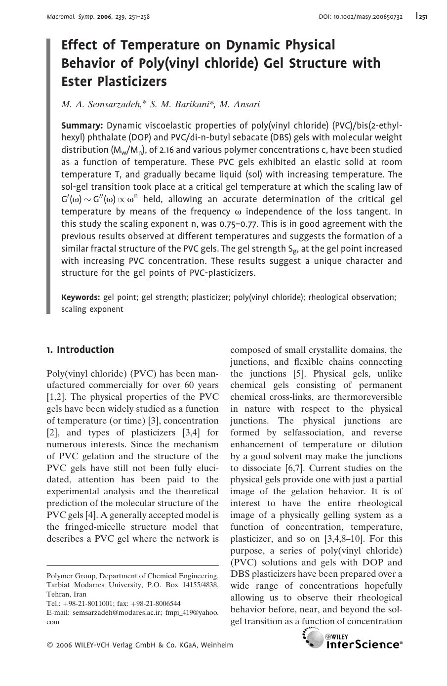 Effect of Temperature on Dynamic Physical by Unknown