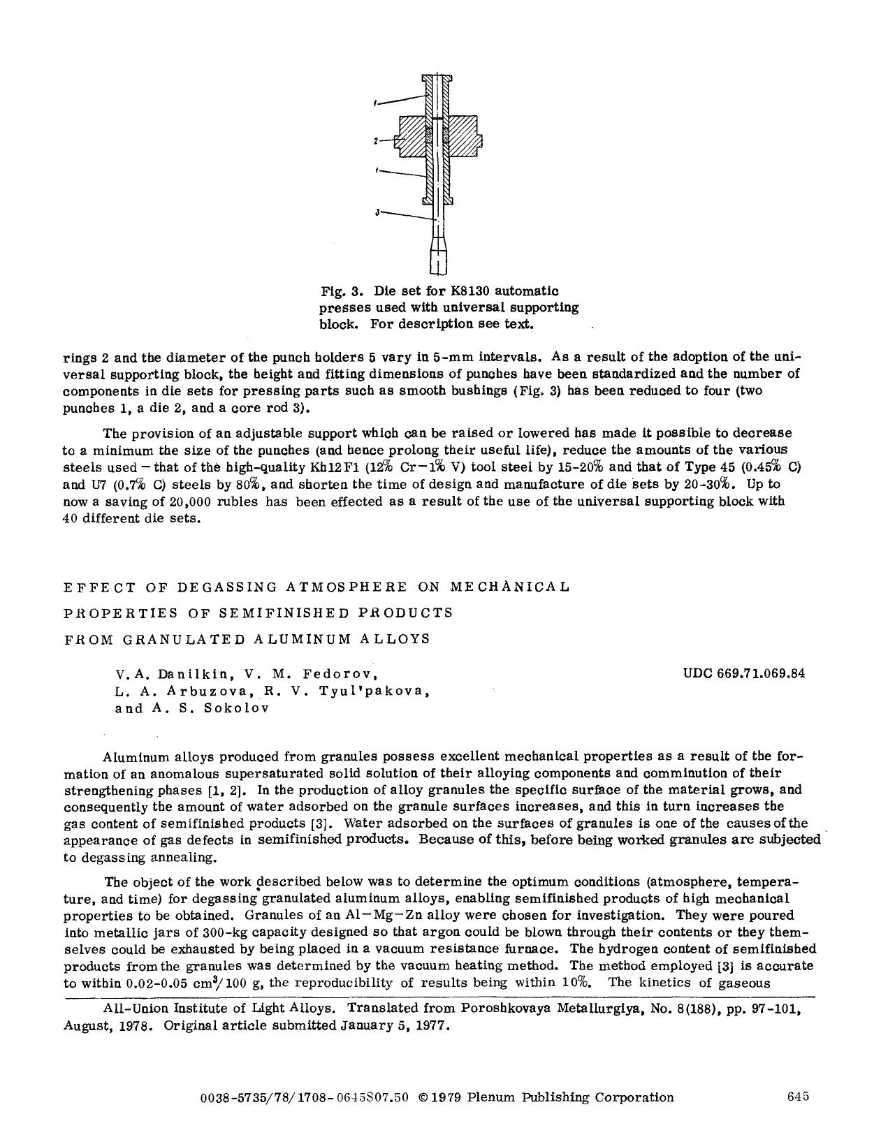 Effect of degassing atmosphere on mechanical properties of semifinished products from granulated aluminum alloys by Unknown