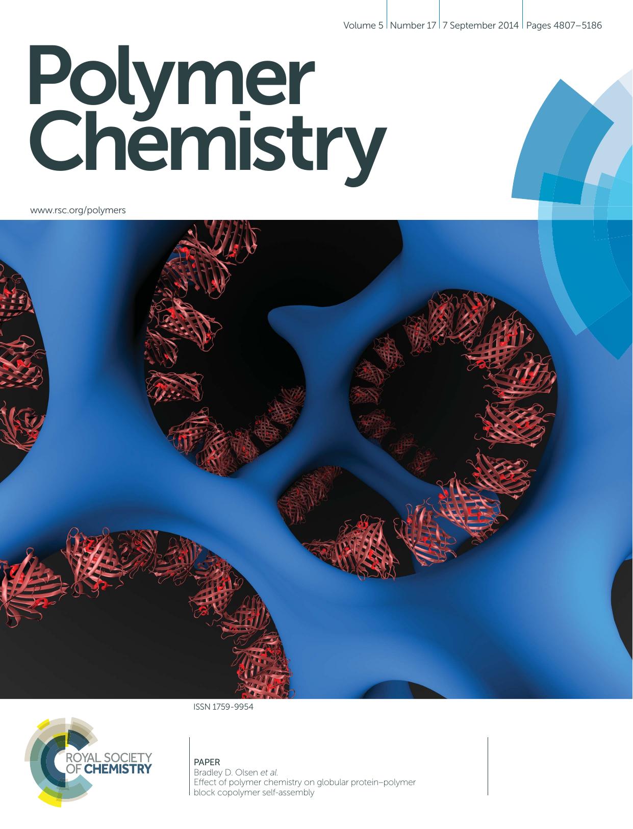 Effect of polymer chemistry on globular proteinâpolymer block copolymer self-assembly by Dongsook Chang & Christopher N. Lam & Shengchang Tang & Bradley D. Olsen