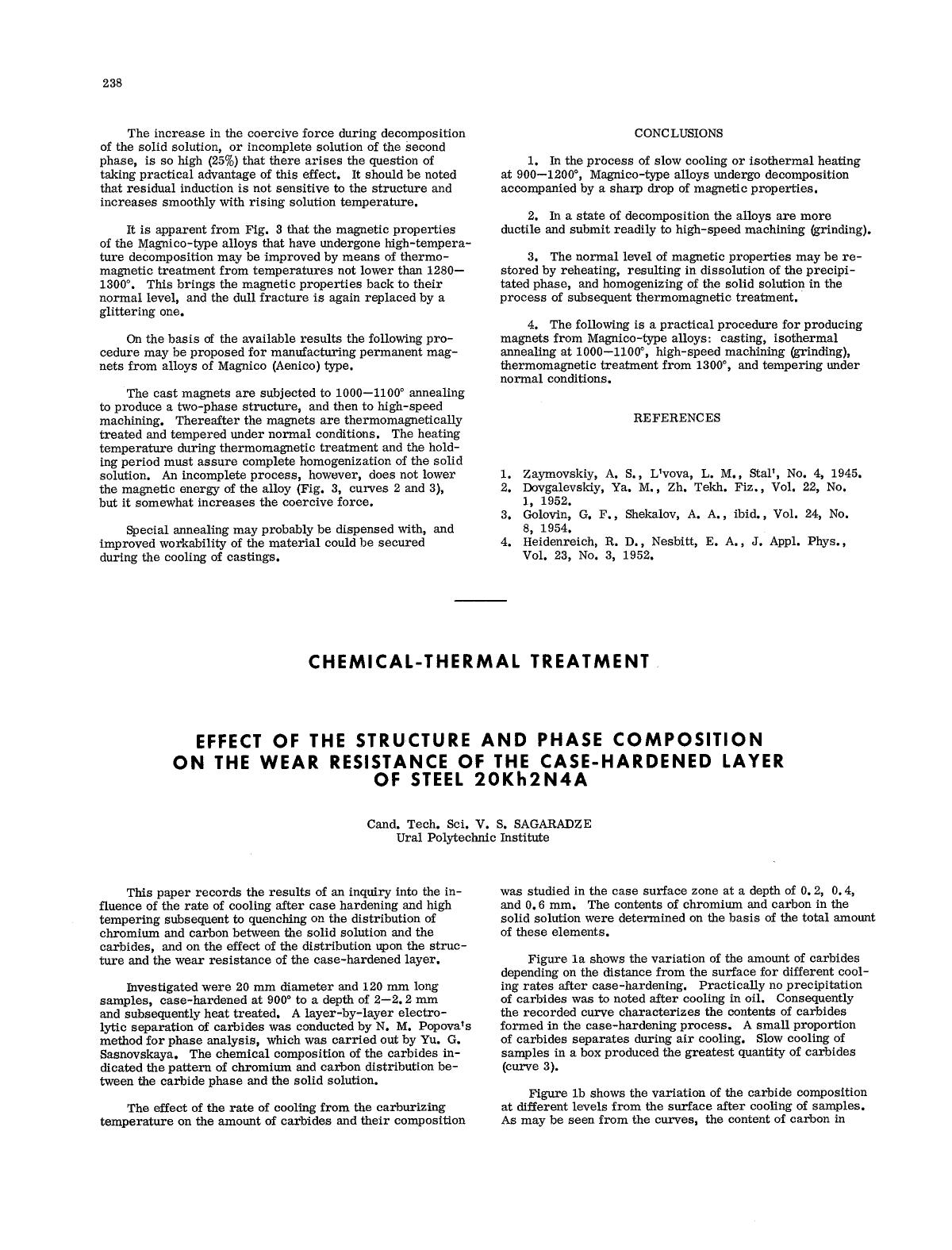 Effect of the structure and phase composition on the wear resistance of the case-hardened layer of steel 20Kh2N4A by Unknown