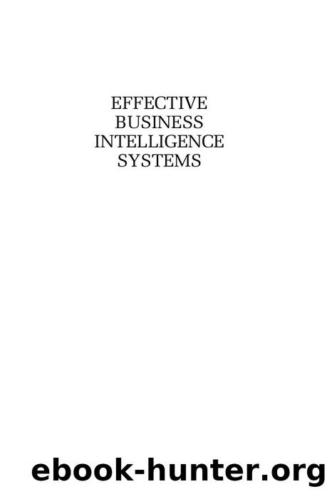 Effective Business Intelligence Systems by Robert J. Thierauf